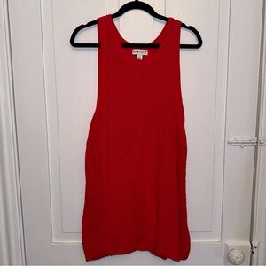 ✨ava & viv coral red sleeveless knit top✨